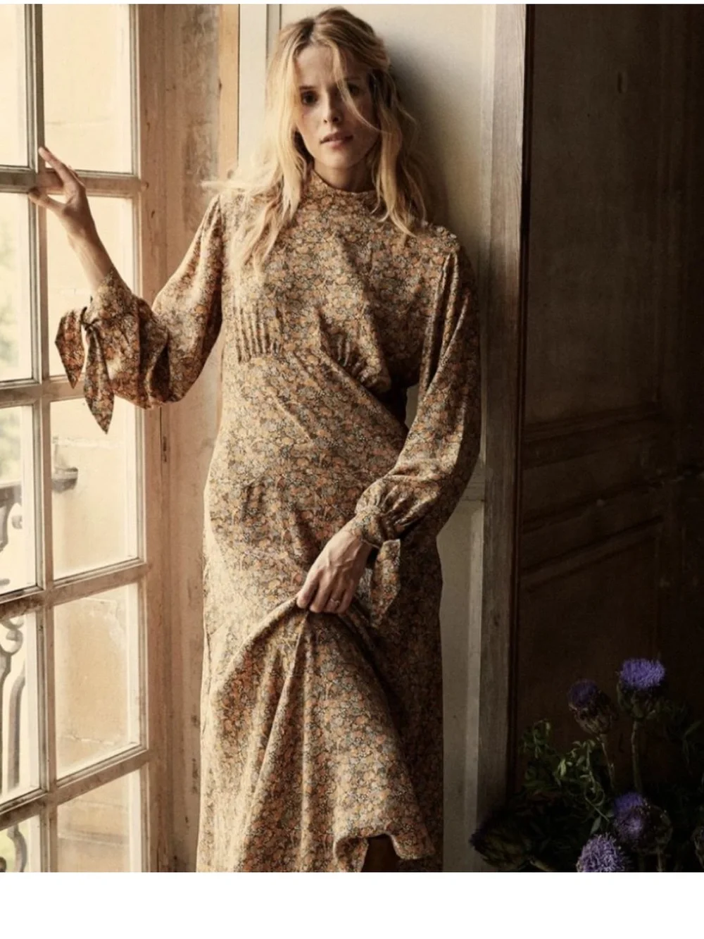 Doen Alda  Floral Maxi Dress with Tie Sleeves - Picture 3 of 7